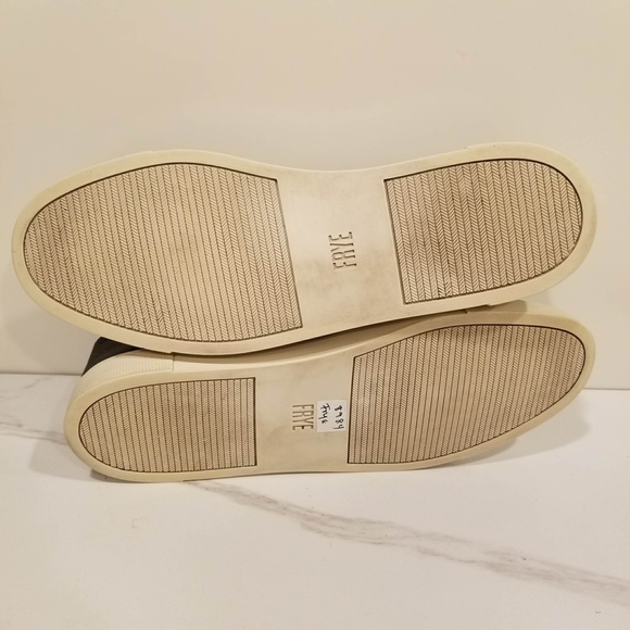 FRYE Women's Ivy Slip On Casual Loafer Pewter Metallic Leather Flat Shoes - Picture 12 of 12